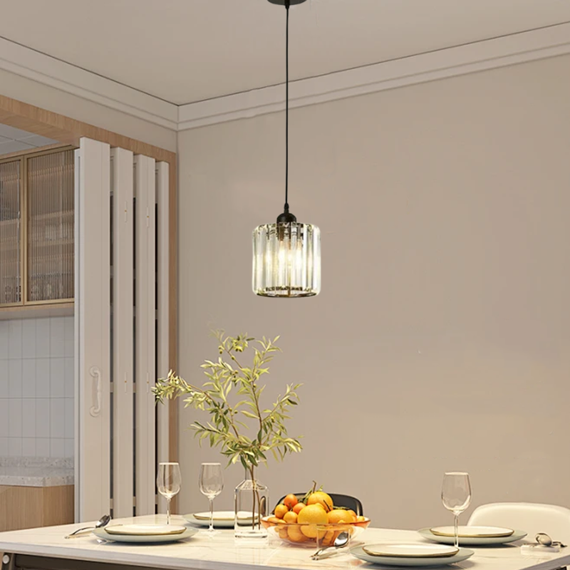 Nordic Black Pendant Light Dining Room 1-Head
