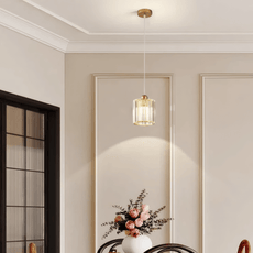 Nordic Gold Pendant Light Dining Room 1-Head Round 
