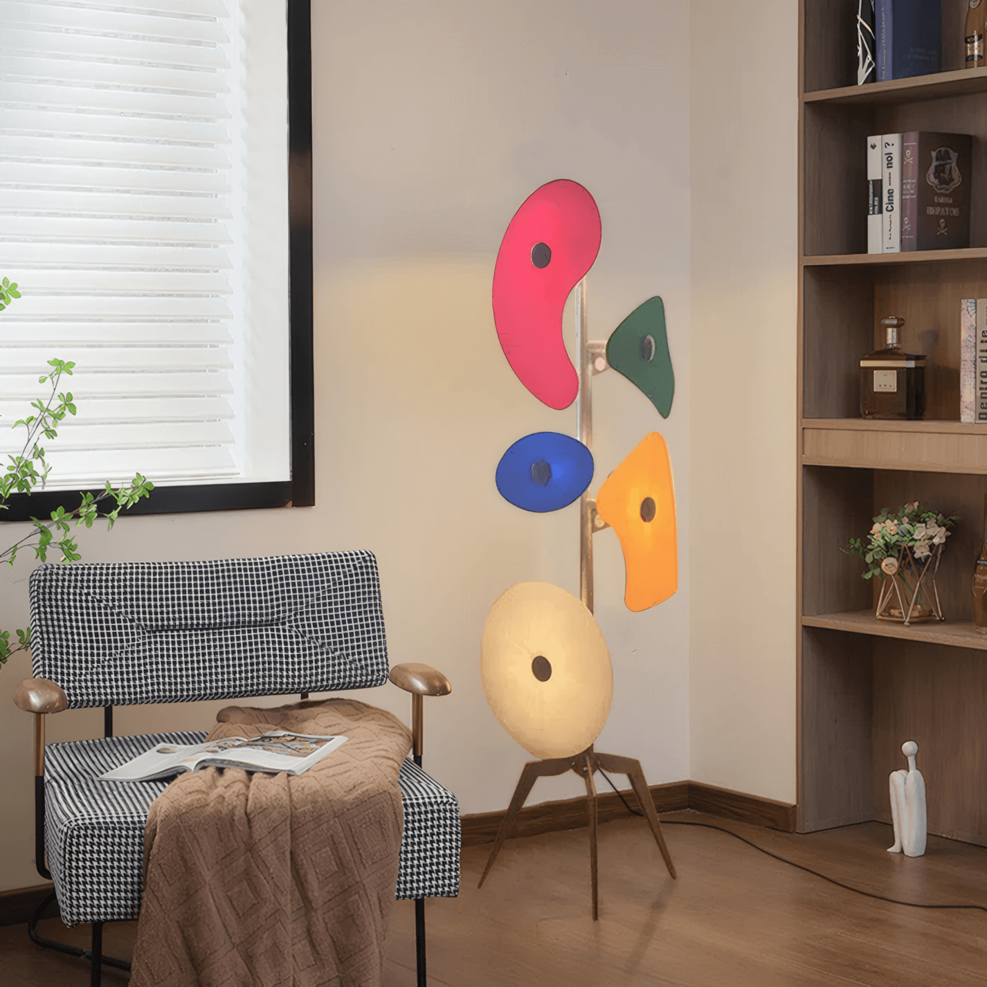 Modern Metal ABS White/Multicolor Floor Lamp Living Room