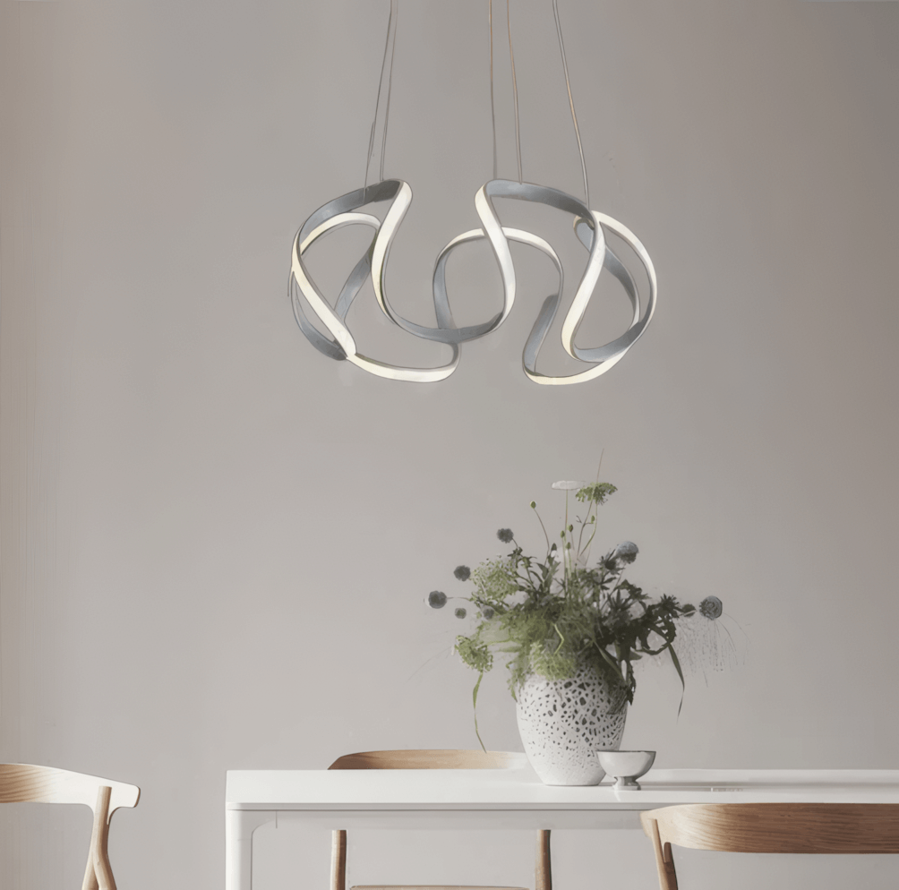 Modern Grey/Coffee/Gold Pendant Light Wave Dining Room