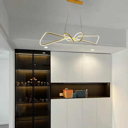 Modern Black/Gold Pendant Light Metal PVC Dining Room