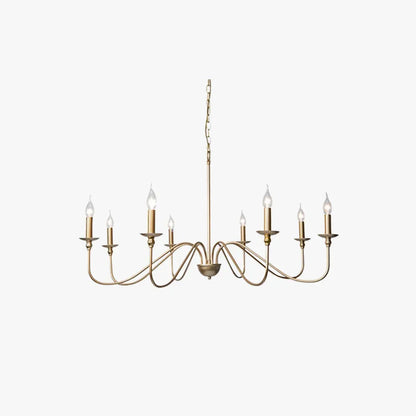 Retro Metal Candle Bedroom Chandelier Black/Gold