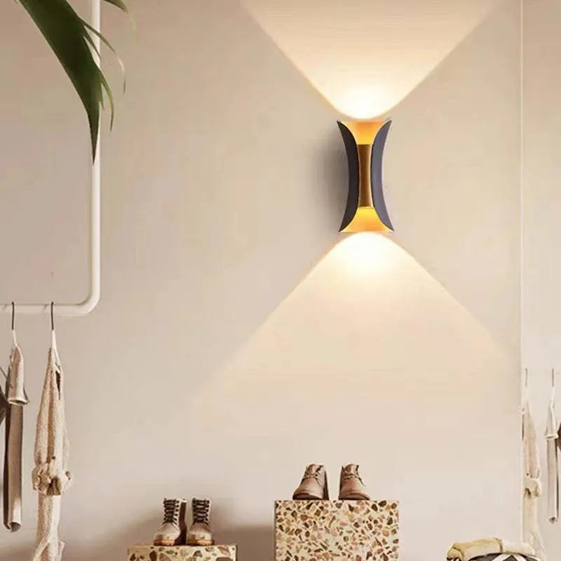 Modern Curved Outdoor Wall Mounted Led Lights Courtyard