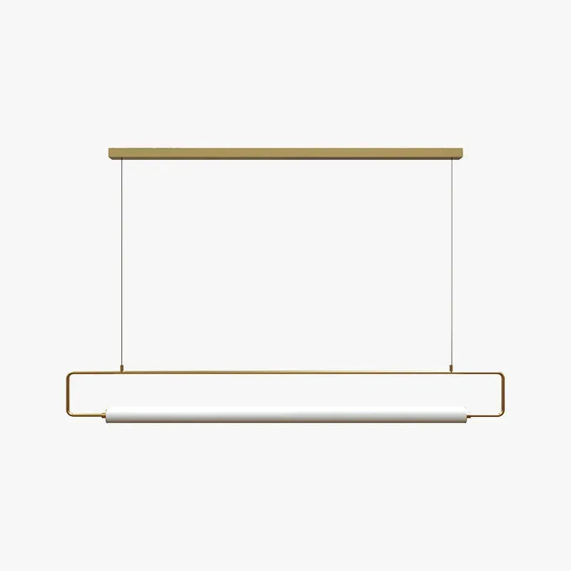 Minimalist Pendant Light Metal Acrylic Rectangular Kitchen