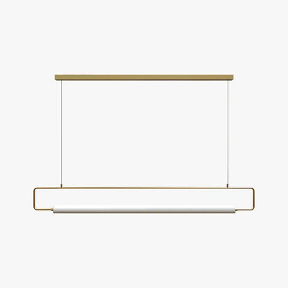 Minimalist Pendant Light Metal Acrylic Rectangular Kitchen