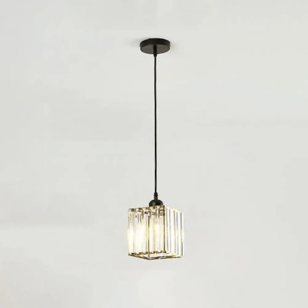 Nordic Black/Gold Pendant Light Metal Glass Dining Room