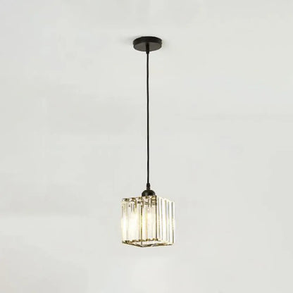 Nordic Black/Gold Pendant Light Metal Glass Dining Room