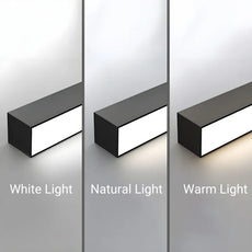 Minimalist LED Ceiling Light Living Room Metal Linear Black