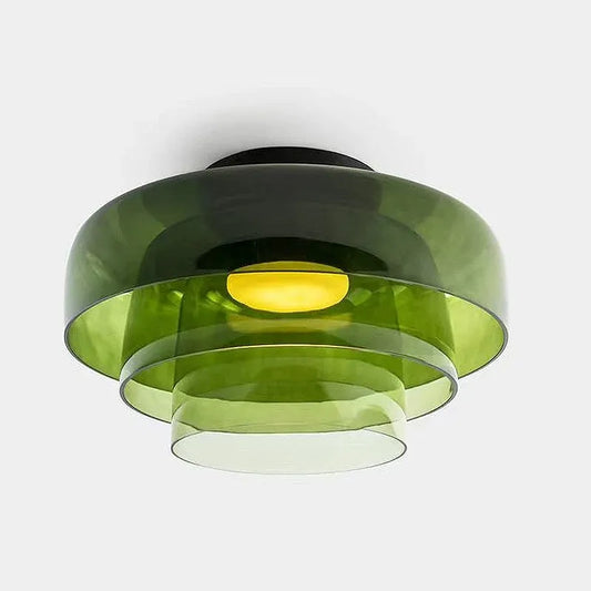 Modern Green Orange Ceiling Light Glass Living Room