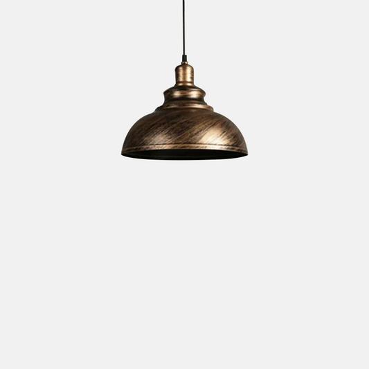 Industrial Pendant Light Dome Metal Copper Dining Room