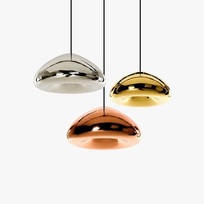 Modern Gold/Silver Pendant Light Glass Metal Bread Bedroom