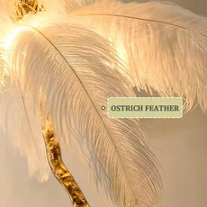 Nordic Luxury Feather Floor/Table Lamp Feather Living Room, 9 Color