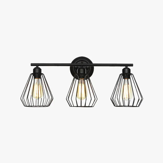 Industrial Black Wall Lamp Metal Lantern Indoor Living Room